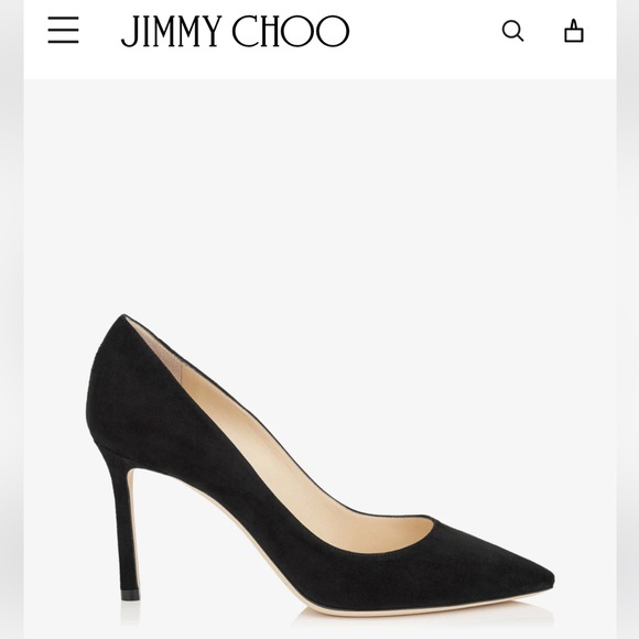 Jimmy Choo Black Suede Pointed Pumps LIKE NEW - Picture 2 of 8